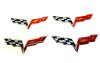 C6 Corvette Flag Domed Wheel Center Caps Decal Kit 2pc